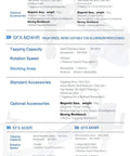 Heavy Duty 1200W Electric Tapping Machine For M6 To M30 Steel And Aluminum Holes product specifications chart overview.