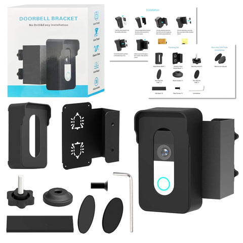 Anti-Theft Doorbell Mount For Blink And Other Security Cameras No Drill Easy Install Keeps Sensor Clear And Doorbell Safe components