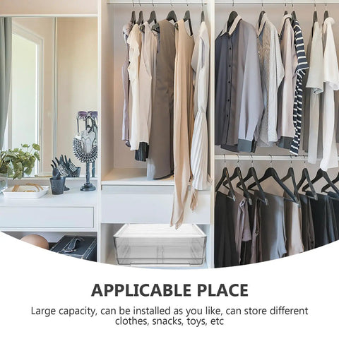 Revamp Your Drawer Routine With These Slick Stackable Underwear And Sock Storage Bins Crafted From Heavy Duty Pet Plastic To Keep Your Closet Super Clean And Fully Sorted, showcasing organized clothing in stylish bins.