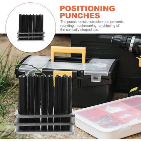 Non Slip Positioning Punch Set With Base 28 Pieces Pro Grade Cylindrical Transfer Punch Kit displayed outdoors
