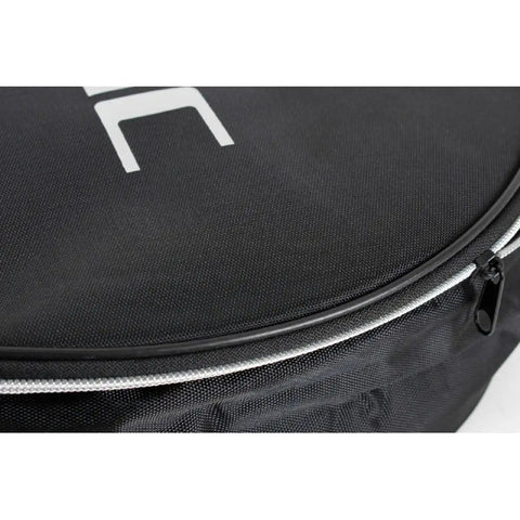 Close-up of Regulator And Octopus Dive Bag Grab And Go Black Case for Scuba Gear Protects Regulators and Computer with zipper detail