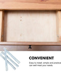 Open wooden drawer showing Heavy Duty Drawer Slides Kit Four Pack With Guides And Rollers For Furniture Easy Install