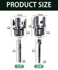 Heavy Duty Water Pipe Wrench Dual Function Threading Tool For 1/2 And 3/4 Inch Non Metallic Pipes with size measurements shown.