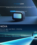 TF Nova Lidar Sensor Range Finder for Bots and Drones, dark gray, showcasing 14m scanning range and compact design.