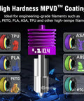 Two Pack 0.4mm H2D H2S H2C P2S Hotend Nozzles With Anti Stick MPVD Coating For P2S Series And A1 Mini 3D Printers with labels for filament types