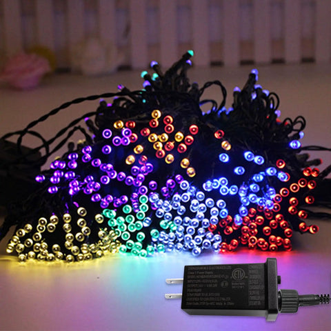 24V Low Voltage LED Transformer With 3.6W Output IP44 Waterproof LED Driver for Halloween lights, shown with colorful string lights