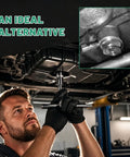 YSFER M12.1-1.5 x 15mm Oversize Piggyback Oil Drain Plug Stainless Steel Car Oil Pan Thread Repair Kit With Hex Wrench And O-Ring installed under a car