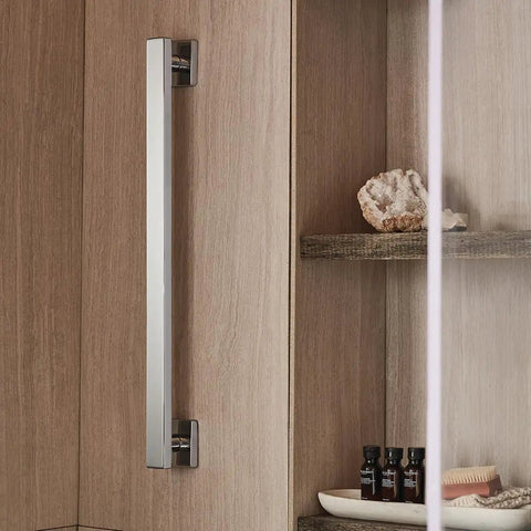 Matte Black Lura 24In ADA Grab Bar For Bath And Door Use Stainless Steel With Multi Position Install Vertical Horizontal Or Diagonal