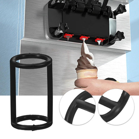 Replacement I Shaped Silicone Sealing Ring for Ice Cream Machine and Soft Serve Maker, showing gasket and installed view.