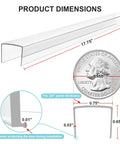 Premium 2 Pack 18 Inch Cabinet Door Protectors Edge Guards For Kitchen Drawers And Countertops dimensions with measurements next to a quarter.