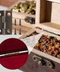 Small Stainless Steel Hinges Set For Cabinets And Wooden Boxes 30 Pcs Retro Decorative Folding Butt Hinges with 180 Degree Rotation