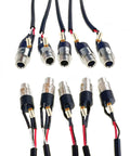 5 Pack 3.5Mm Stereo Audio Jack Connectors Panel Mount Replacement Cables for Headsets with copper socket and nylon base.
