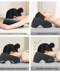 Breathe Easy Face Down Pillow For Eye Surgery Recovery Memory Foam Prone Sleep Support with cheek ventilation and arm zones