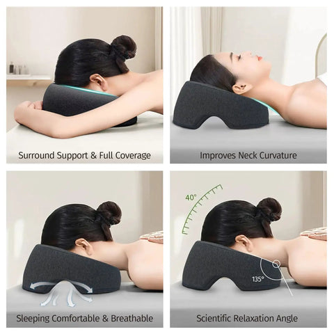 Breathe Easy Face Down Pillow For Eye Surgery Recovery Memory Foam Prone Sleep Support with cheek ventilation and arm zones
