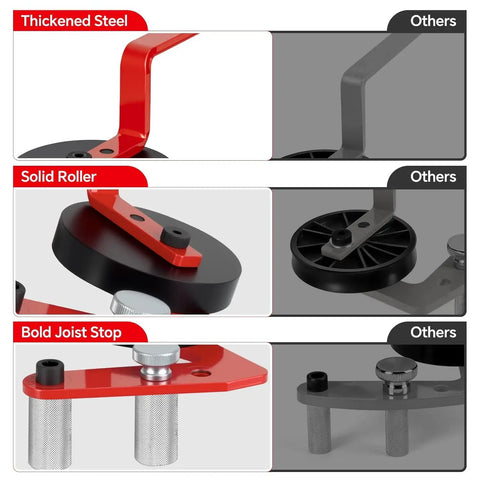 Beefed Up Heavy Duty Deck Board Straightening Tool For Composite Boards Built With Thickened Carbon Steel That Withstands Serious Pressure Perfect For Pros And DIYers Who Need A Clean True Deck Edge Every Time, thickened steel clamp detail