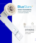Beefy Dryer Idler Pulley With Bracket W10837240 for Whirlpool and Kenmore, metal bracket with white pulley, side view.