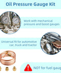 Oil Pressure Gauge Tubing Kit 72 Inch Universal Fit With Copper Tube And Threaded Brass Parts for Cars Trucks Tractors