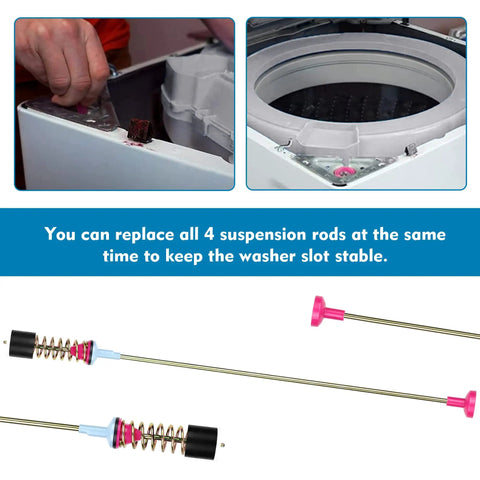 2024 Upgraded Washer Suspension Rods Replacement Kit To Stop The Shake From Unbalanced Loads And Cut Spin Vibration