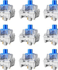Blue Mechanical Keyboard Switches Set 45 Pack 3 Pin Dustproof Clicky 50GF Actuation Great For Gaming Keyboards And 3D Printing Mods Crisp Keystrokes Immersive Typing Experience, 45-pack switches