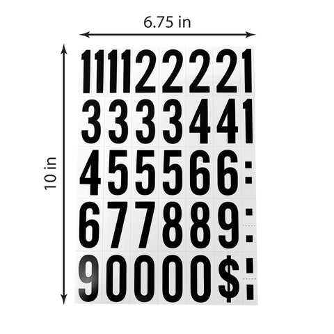 DIY Address Numbers And Letters Self Adhesive Stickers For Home Exterior, Durable Weatherproof House Decals Sheet