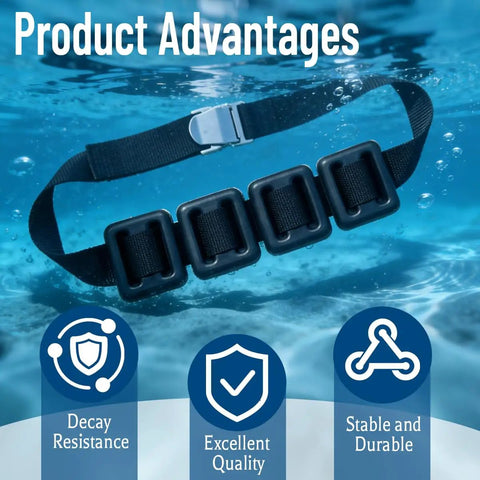 4 Pcs Scuba Weight Belt Set With Coated Lead Blocks And Nylon Belt, 2.2 Lb Total Weight, Dive Weights For Free Diving, Spearfishing