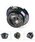 Universal Aluminum Quick Release Steering Wheel Hub Adapter Kit For Cars, high-strength, racing grade with purple accent