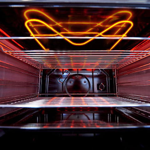 Glowing oven interior with Premium Oven Bake Element Replacement For 30 Inch Electric Range Easy Install Durable Build Compatible
