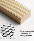 Close-up of Six Pack Of 5 Inch Champagne Bronze Knurled Cabinet Pulls For Drawers And Dressers With No Slip Grip And Industrial Chic Style