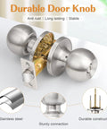 Privacy Interior Door Knobs And Bed Bath Levers No Key Needed Brushed Nickel Lockset 8 Pack Easy Install Durable Home Door Hardware