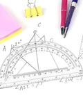 Clear 6 Inch Protractor Set Of 2 For Geometry Classrooms And Offices See Through 180 Degree Protractors With Easy Read Scale