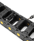 R55 25mm By 57mm Open Type Plastic Cable Drag Chain Carrier For Wires 1 Meter Length CNC Black high speed view