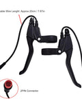 Waterproof Electronic Brake Lever and Grips for Electric Bikes and E Scooters, 2Pin Connector, 20cm, aluminum build