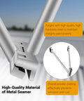 Two In One Standing Seam Roofing Hand Seamer Tool for Metal Roof Panels, close-up of dual jaws and high-hardness steel material
