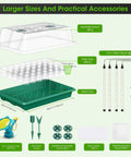 Components of Seed Starter Tray With Grow Light 2 Pack 80-Cell Seedling Starter Kit With Smart Timer And Humidity Dome Indoor Germination Kit