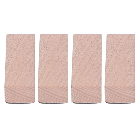 Four Pack Wooden Door Stops With Non Slip Wedge Grip For Home And Office Use Durable Heavy Traffic Classrooms Entryways Keeps Doors From Slamming Everyday