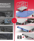 Phexod 2500 Lb Capacity Drywall Cart With Steel Panel Truck Design features a comparison of plate thickness and design advantages.