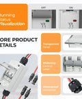 No Fuss Solar Panel Disconnect Switch 1000V 30A PV Breaker IP65 with transparent panel and waterproof connectors