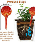 Six Pack Colorful Glass Plant Watering Globes For Indoor Pots And Outdoor Hanging Plants Self Watering Bulbs For Vacation Plant Care No Fuss Drip Irrigation System Easy Garden Patio Watering Solution shown in use with plant
