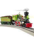 Great Locomotive Chase Deluxe LionChief Bluetooth 5.0 Set on track with steam locomotive and tender in O Gauge
