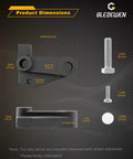 Upgraded Exhaust Manifold Clamp Repair Kit Fits Ford E150 E250 E350 E450 And Ford F Series Trucks Plus Expedition Excursion Lincoln Navigator Passenger Side Bolt Included Quick Fix Bypasses Broken Fasteners No Cutting Required Save Time And Labor dimensions and components