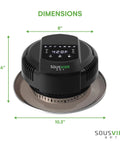 Turn Your Instant Pot Into A Real Air Fryer With A 7 In 1 Lid For 8 Qt Pots, showing dimensions 8in x 6in x 10.3in