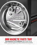 Must Have 3 Piece Magnetic Parts Tray Kit With Telescoping Inspection Mirror And Extendable Magnet Pick Up Tool For Screws Bolts Nuts Washers Pins And Other Small Metal Parts For Everyday Garage Or Workshop Use 4-1/4in stainless steel tray with bolts