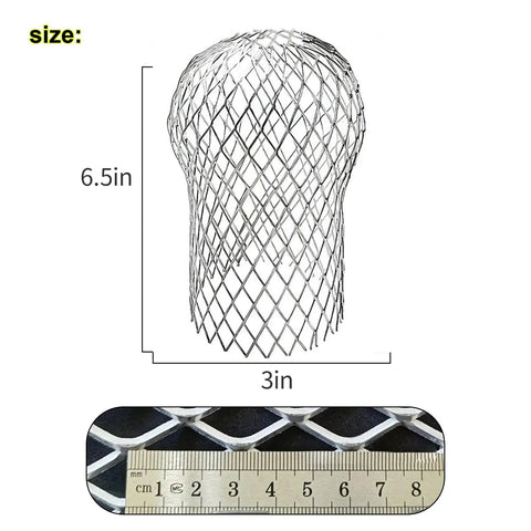 Six Pack Downspout Guard Filter Set Aluminum Gutter Strainer Mesh Screens Expandable Downspout Protector, 6.5in by 3in