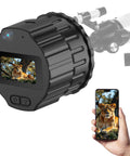 WiFi Eyepiece for Telescopes and Microscopes With One Point Five Inch TFT Display 1080P HD Imaging and 64GB Storage showcasing lion