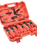9 Piece Hose Clamp Pliers Set With Flexible Long Reach For Automotive Coolant Radiator Heater And Water Lines Locking Mechanism