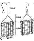 2 Pack Suet Bird Feeders For Outdoor Hanging, Backyard Bird Watching Station That Holds One Suet Cake Each, Durable Garden Cage