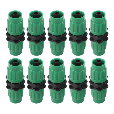 Ultimate Expandable Garden Hose Repair Kit For Quick Fix Leaks And Bursts Fits 25 50 75 Ft Hoses With Durable Plastic Connector Multi-Function Fit All Sizes Green 10 Pack Deal, 10 green plastic hose repair connectors