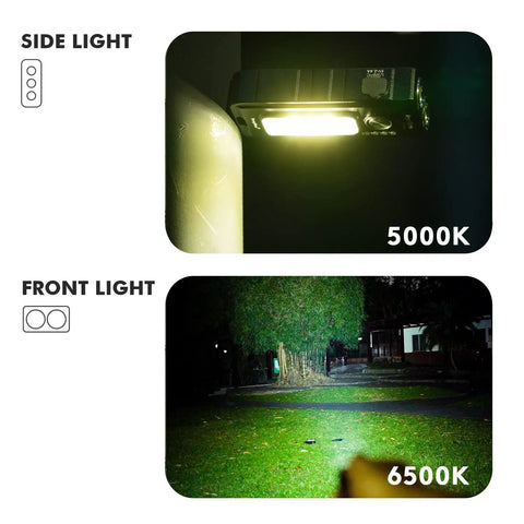 EDC Mini Flashlight With Dual Color Temp Magnetic Tail And USB Rechargeable 1400mAh Battery 1650 Lumens Front 6500K Side 5000K Keychain Sized Light For Outdoors Emergencies And Work