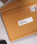 Top Shelf Peel And Stick Mailing Address Labels For Thermal Printers White Adhesive Tape 1 1 8 X 3 1 2 Inches Two Rolls Of 260 Each Solid Grip Shipping Refills No Sweat Office Staples on a package