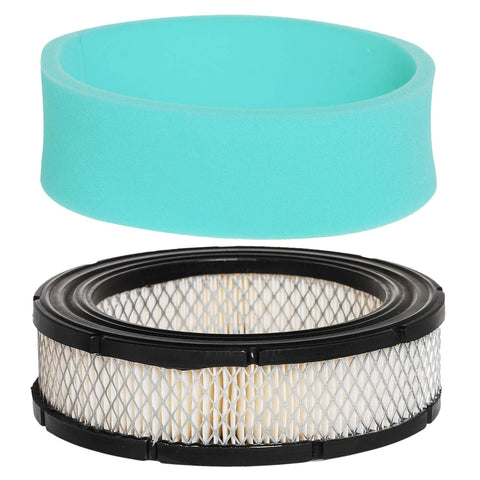 Pack Of Round Air Filter Cartridge And Pre Filter Replacement For Twin Cylinder OHV 16HP Vanguard Engine shown separately